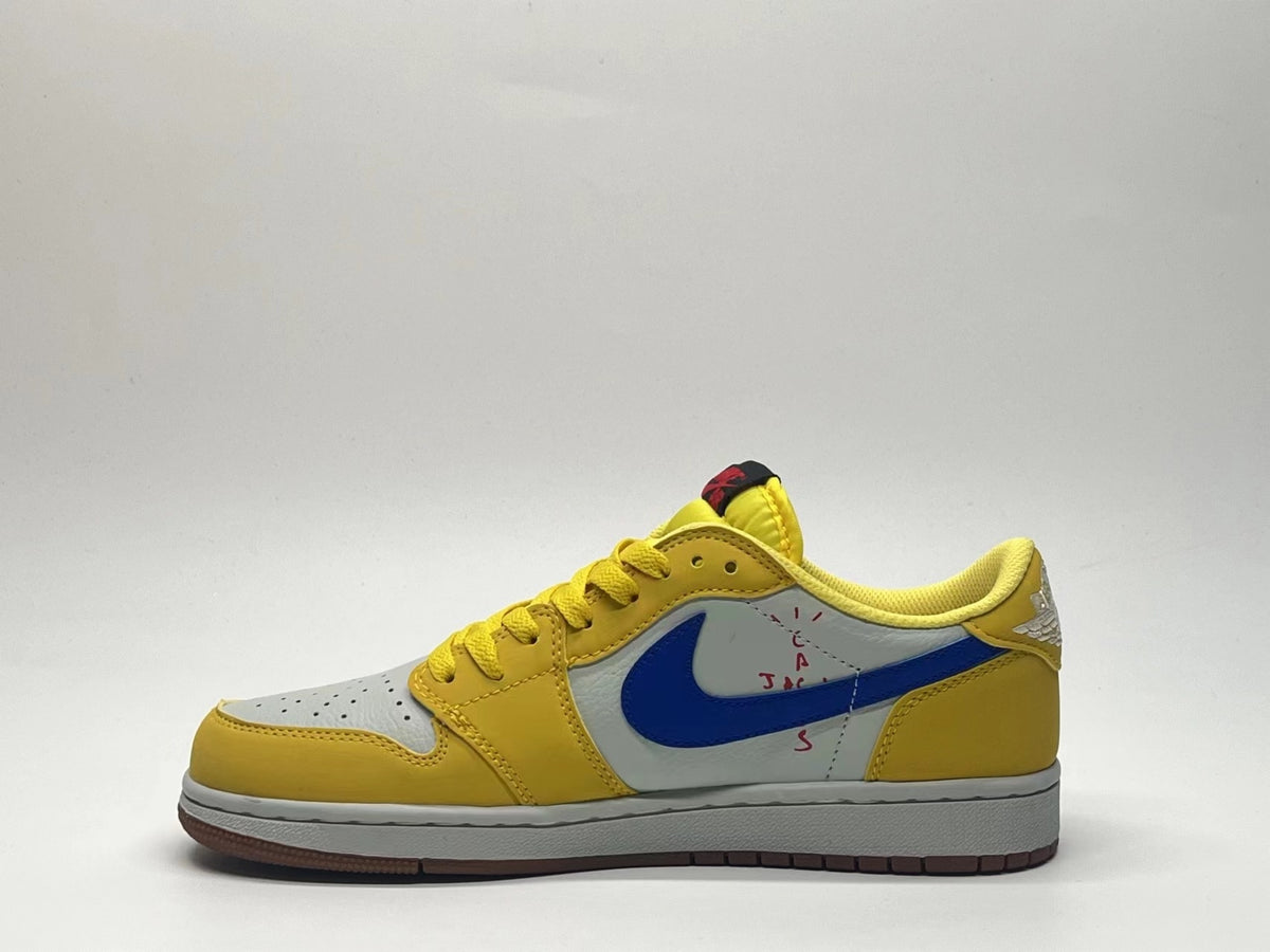 Low Top Sneakers, White Yellow Colorway, Reverse Hook Design, Lace Up Design, Casual Gift for Sneaker Fans