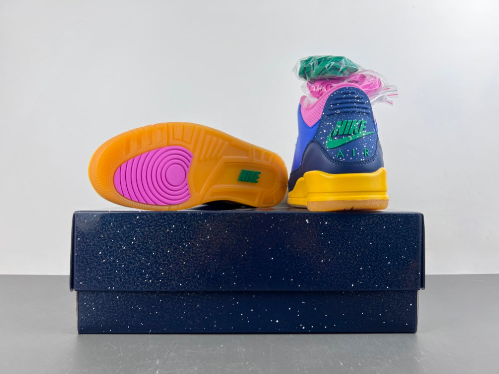 Low Top Sneakers, Royal Blue Green Pink Colorway, Lace Up Design, Casual Gift for Sneaker Fans