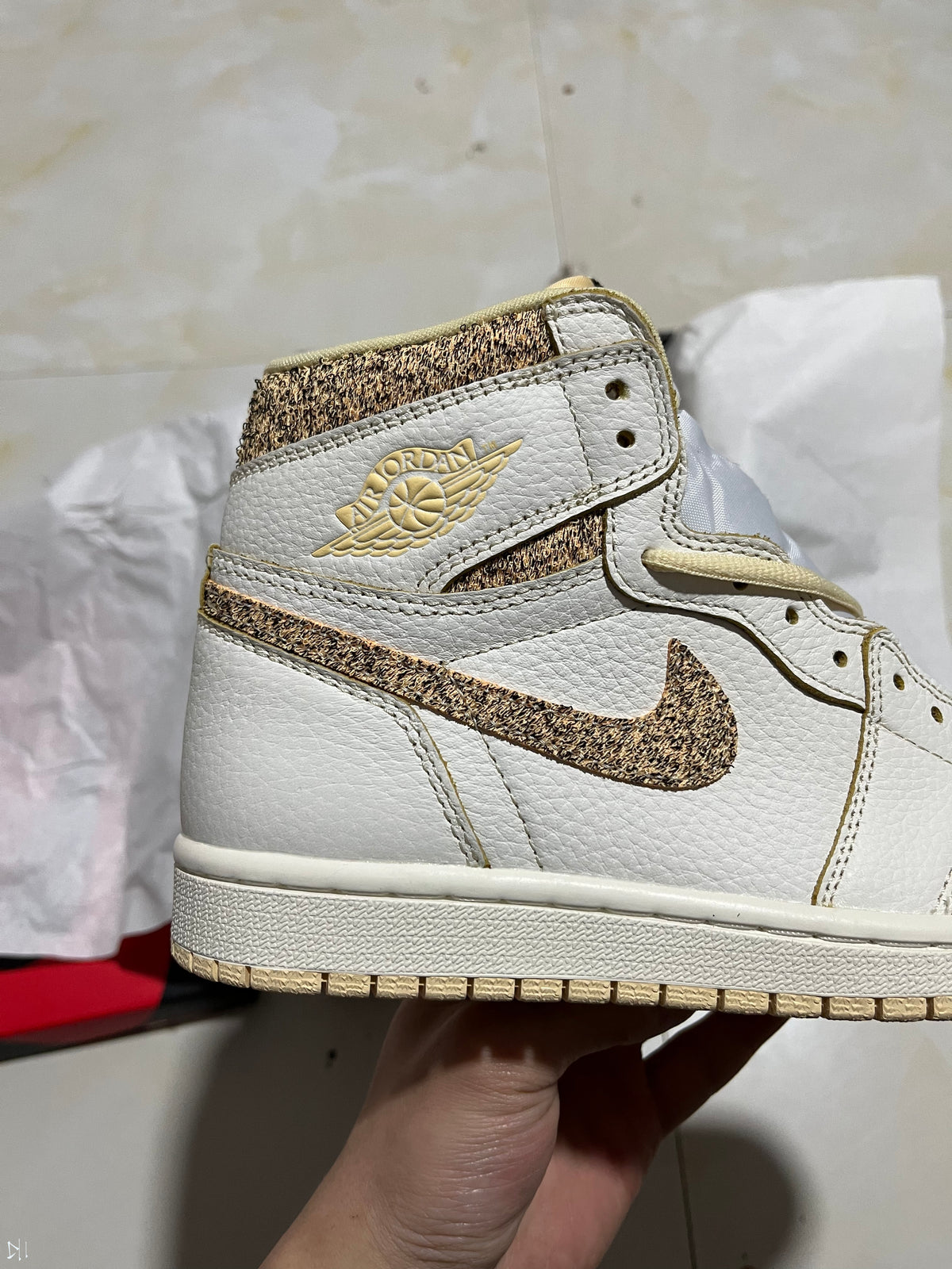 High Top Sneakers, Off White Colorway, Lace Up Design, Casual Gift for Sneaker Fans