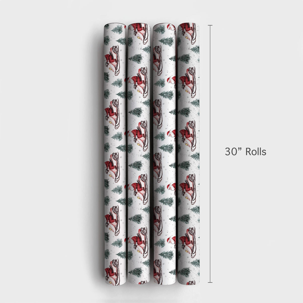 Santa Claus Snowmobile Gift Wrap, Santa Snowmobile Christmas Wrapping Paper, Winter Adventure Holiday Wrapping Paper, Xmas Gi
