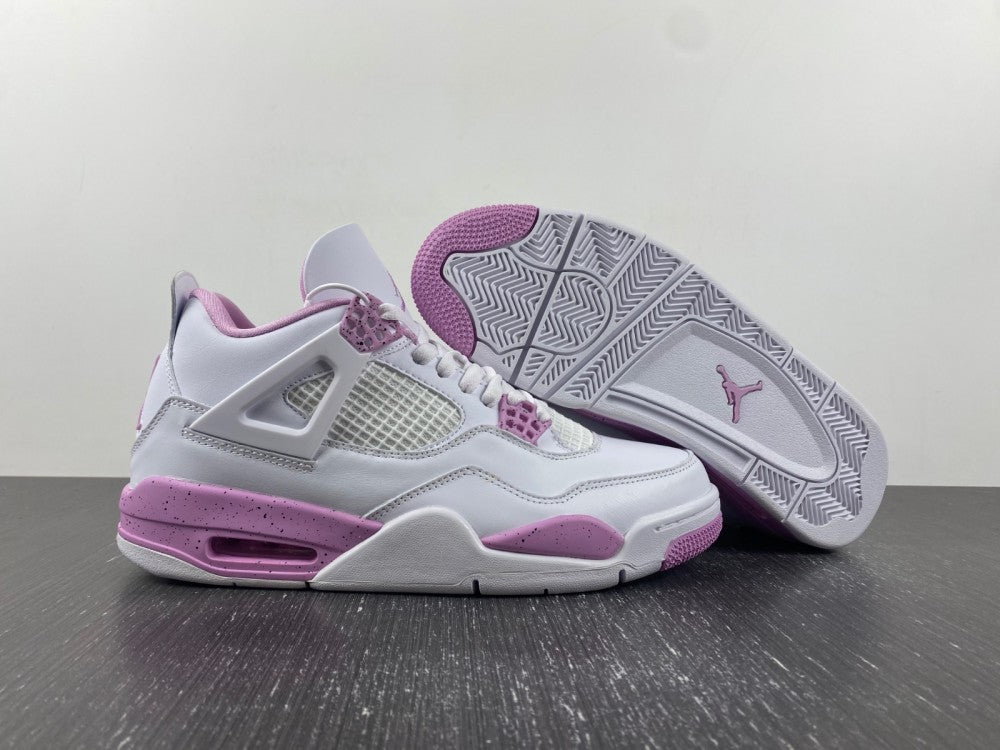 Sneakers, White Pink Colorway, Leather Footwear, Lace Up Design, Casual Gift for Sneaker Fans