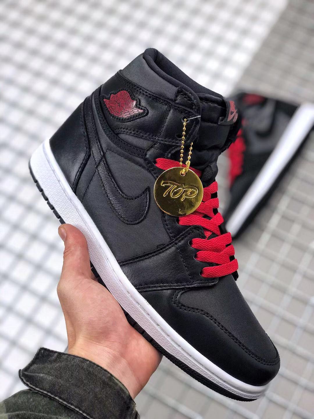 Sneakers, Black Red Colorway, Lace Up Design, Casual Gift for Sneaker Fans