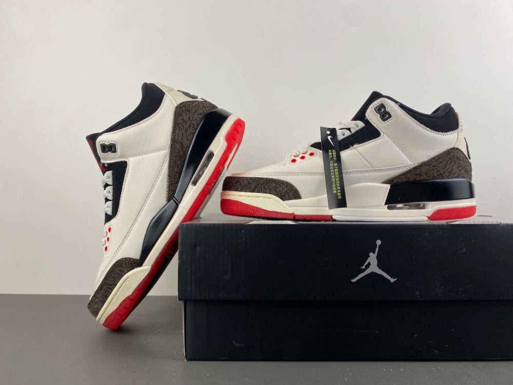Low Top Sneakers, White Black Red Brown Colorway, Lace Up Design, Casual Gift for Sneaker Fans
