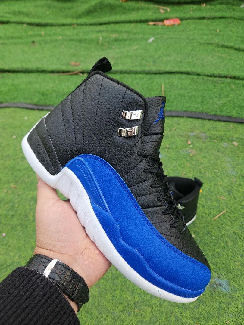 High Top Sneakers, Blue White Black Colorway, Lace Up Design, Casual Gift for Sneaker Fans