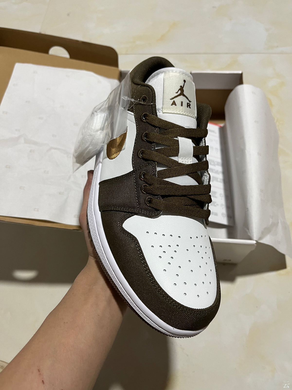 Low Top Sneakers, Brown White Colorway, Lace Up Design, Casual Gift for Sneaker Fans