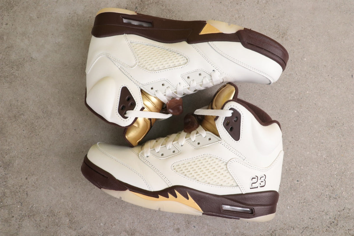 High Top Sneakers, Gold Colorway, Lace Up Design, Casual Gift for Sneaker Fans