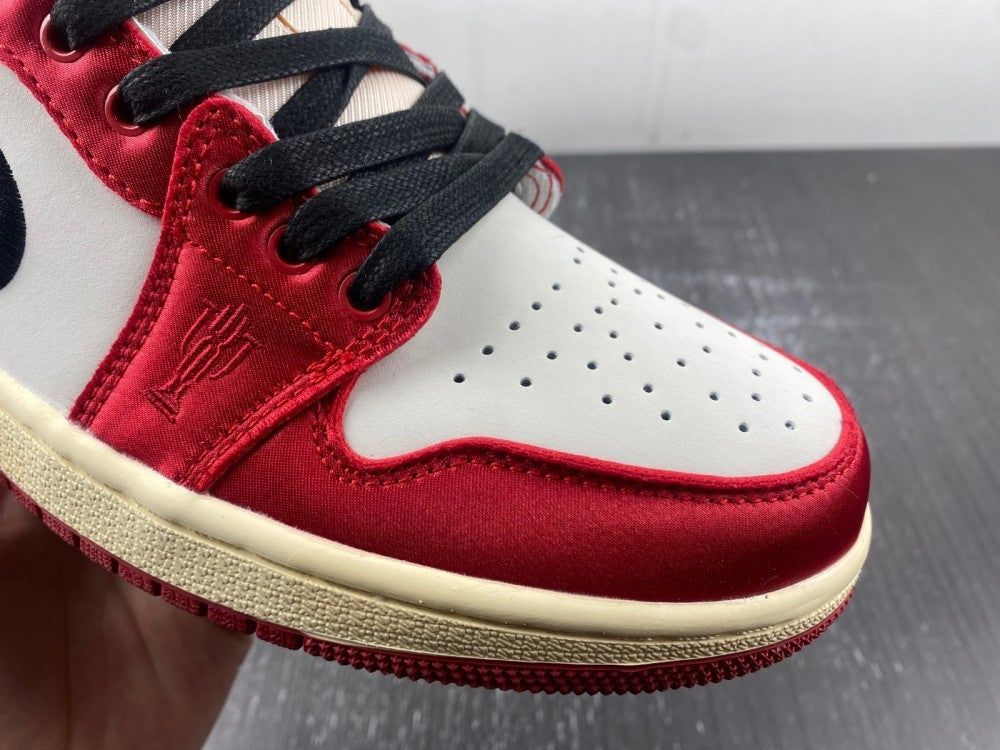Low Top Sneakers, White Red Colorway, Lace Up Design, Casual Gift for Sneaker Fans