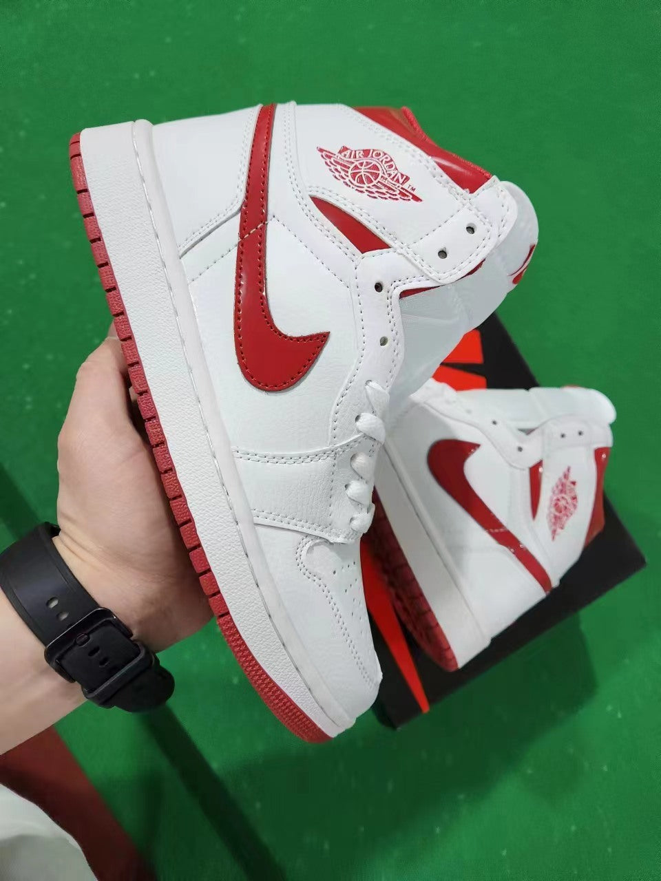 Sneakers, White Red Colorway, Lace Up Design, Casual Gift for Sneaker Fans