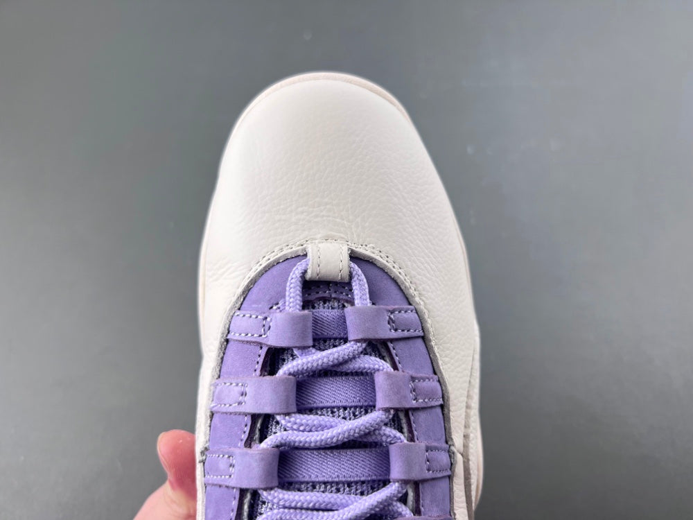 Low Top Sneakers, White Purple Colorway, Lace Up Design, Casual Gift for Sneaker Fans