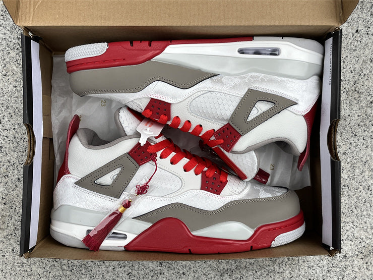 Mid Top Sneakers, White Red Colorway, Lace Up Design, Casual Gift for Sneaker Fans
